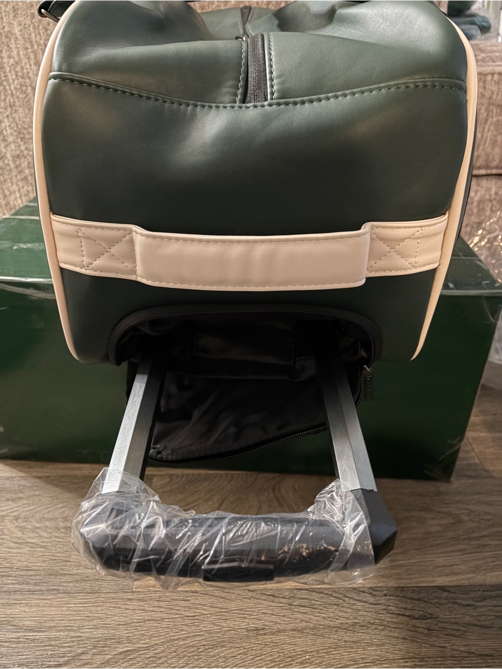 MALBON Boston Luggage bag w/ retractable handle. And separate shoe compartment.